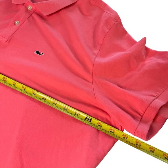 Vineyard Vines Mens  salmon Pink Polo Shirt XXL Cotton/Spandex Classic resort - Picture 6 of 7